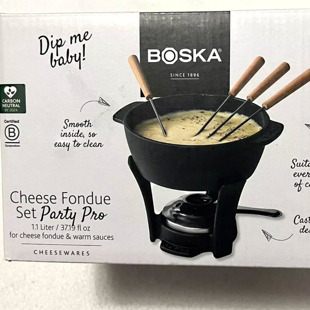 BOSKA Cheese Fondue Set Party Pro 1.1 L for 4 People New in Open Box